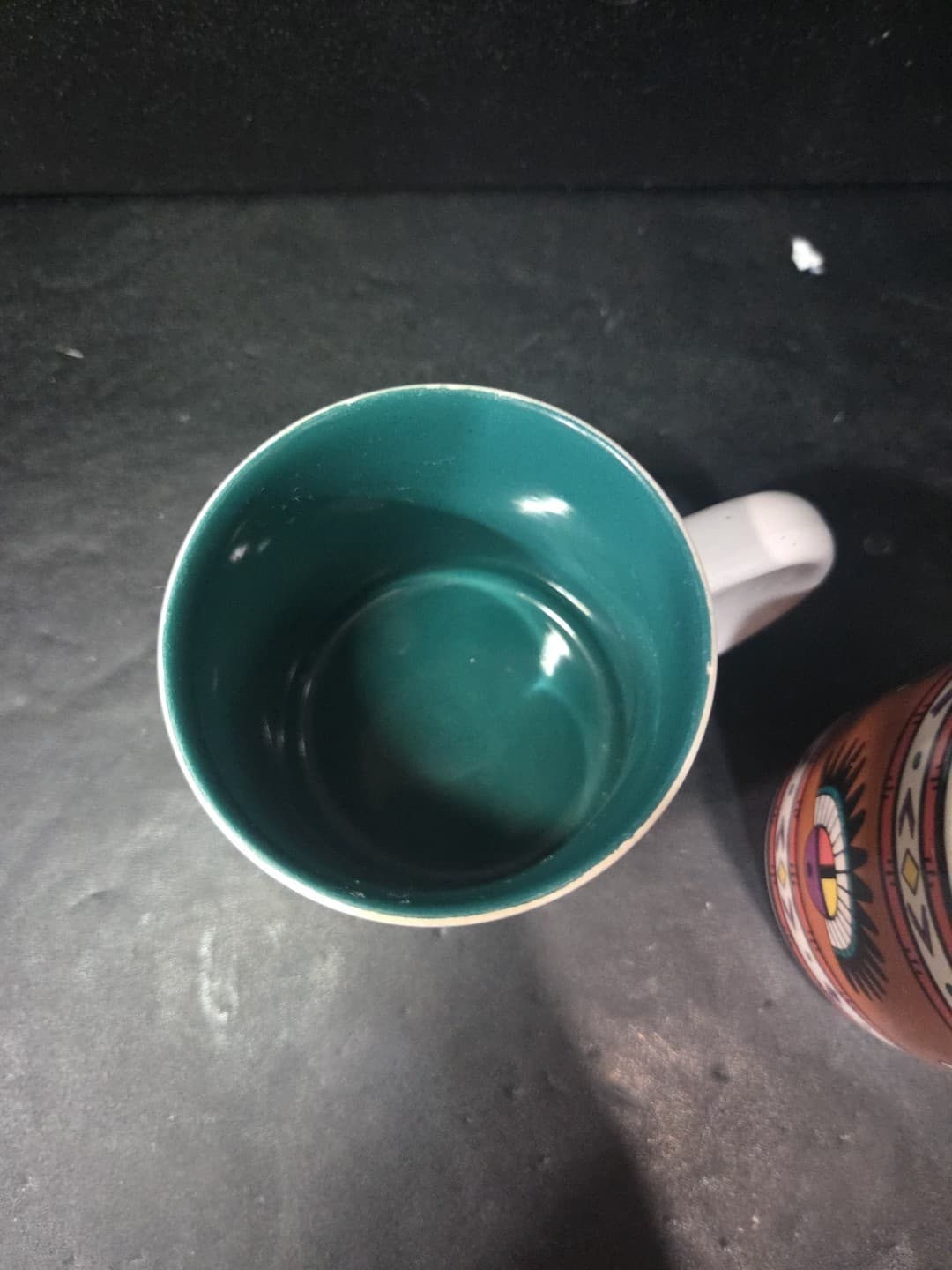 Southwest Aztec Cactus Mugs, Set of 2 Coffee Cups, Vintage Native American Decor - Thumbnail 6
