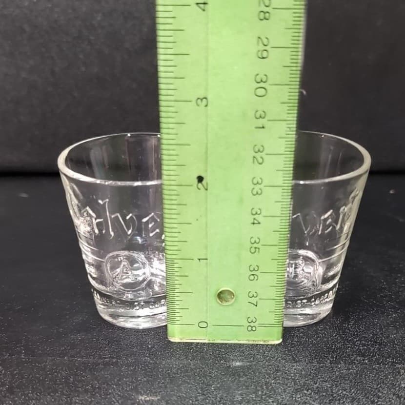 Calvert Whiskey Shot Glasses, Set of 2, Vintage A-B Taste Testing Design - Thumbnail 9