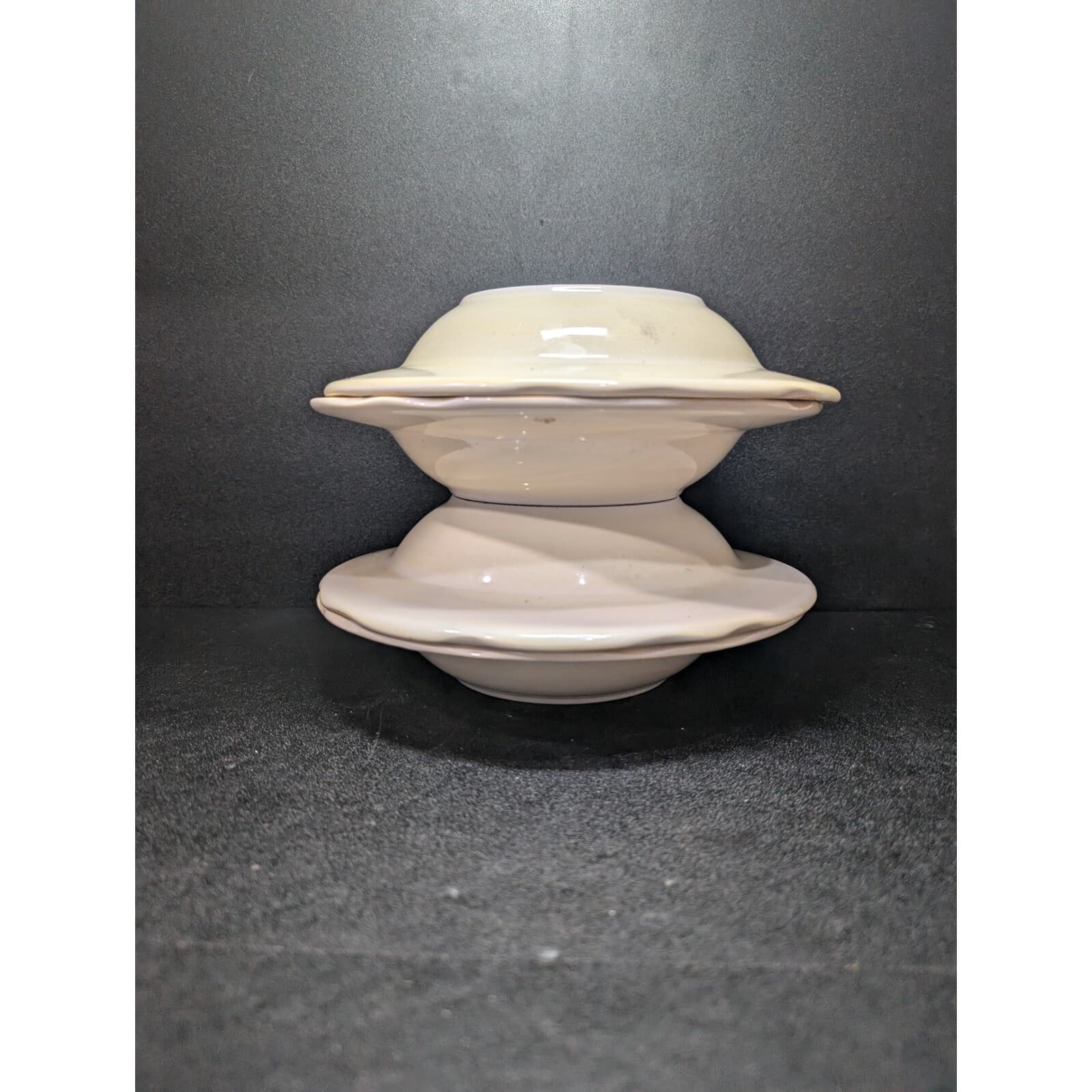 Tabletops Unlimited Boulevard Soup Bowls, Hibiscus, Set of 4, Hand Painted Bowls - Thumbnail 8