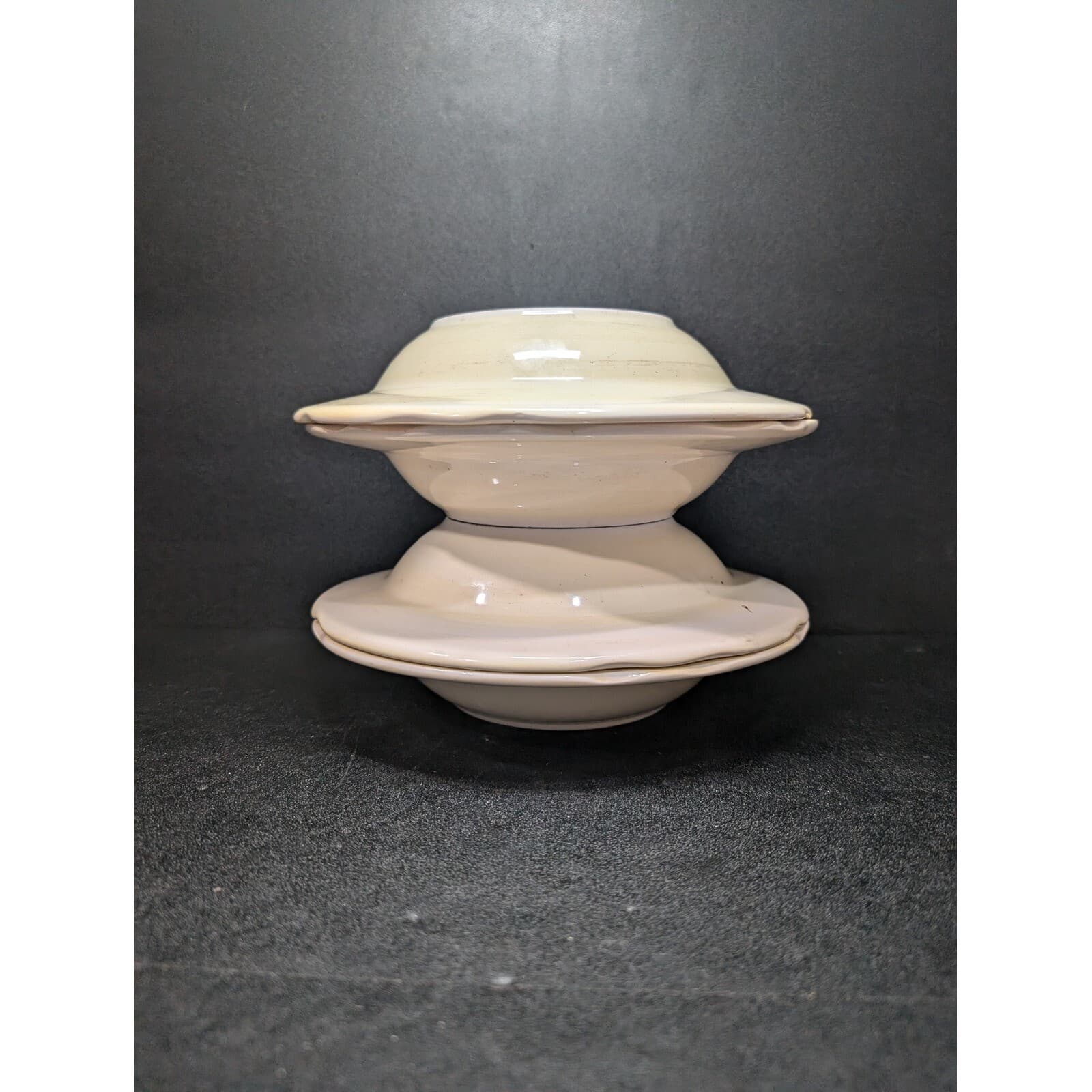 Tabletops Unlimited Boulevard Soup Bowls, Hibiscus, Set of 4, Hand Painted Bowls - Thumbnail 7