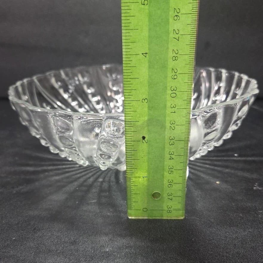 Anchor Hocking Clear Glass Bowl, Vintage Burple Bubble Pattern, MCM Centerpiece - Thumbnail 6