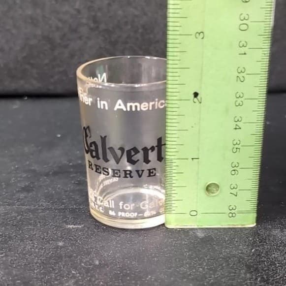 Calvert Reserve "Nothing Finer in American Taste" Shot Glass, Vintage Barware - Thumbnail 9
