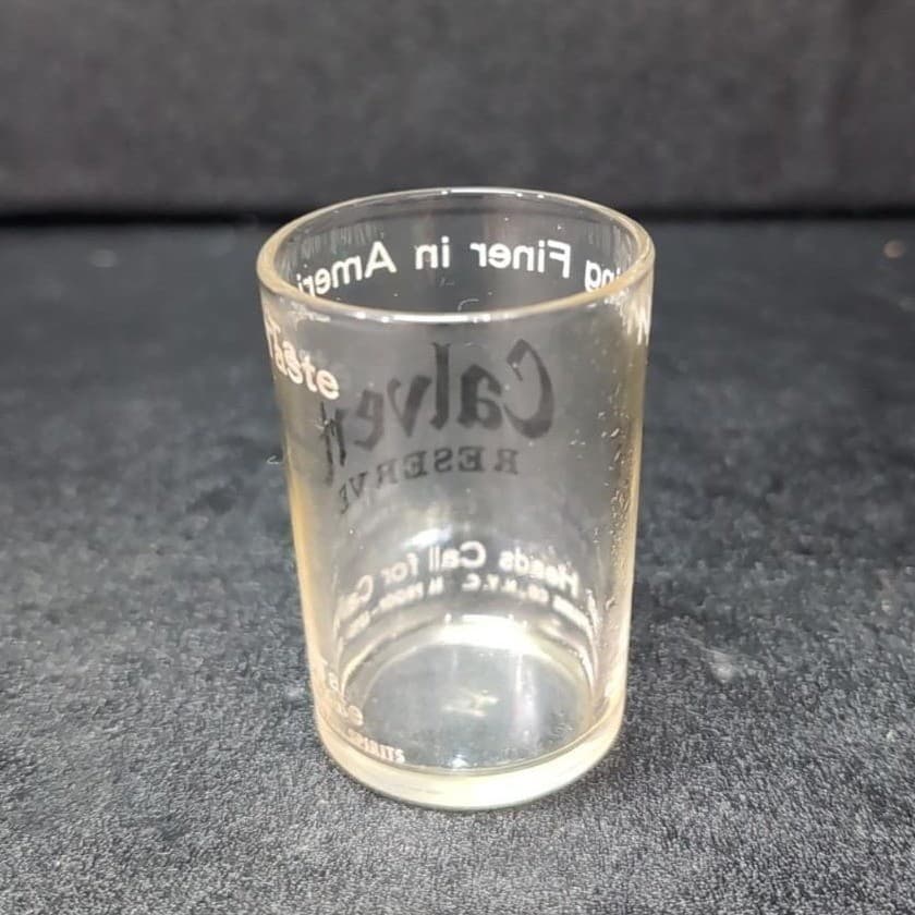 Calvert Reserve "Nothing Finer in American Taste" Shot Glass, Vintage Barware - Thumbnail 5