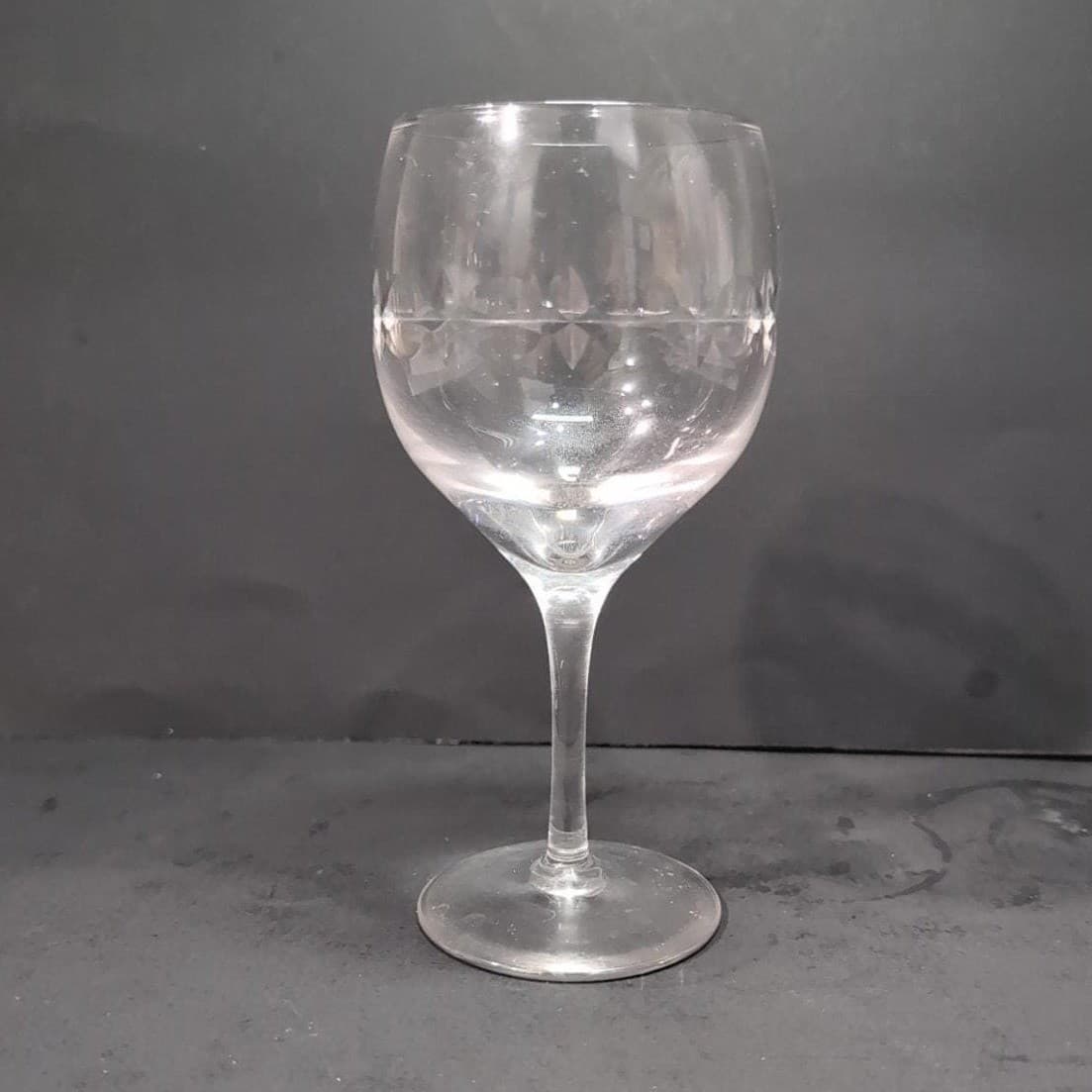 Lenox Candleglow Lead Crystal Wine Goblet, Vintage Replacement 7" Clear Stemware - Thumbnail 5