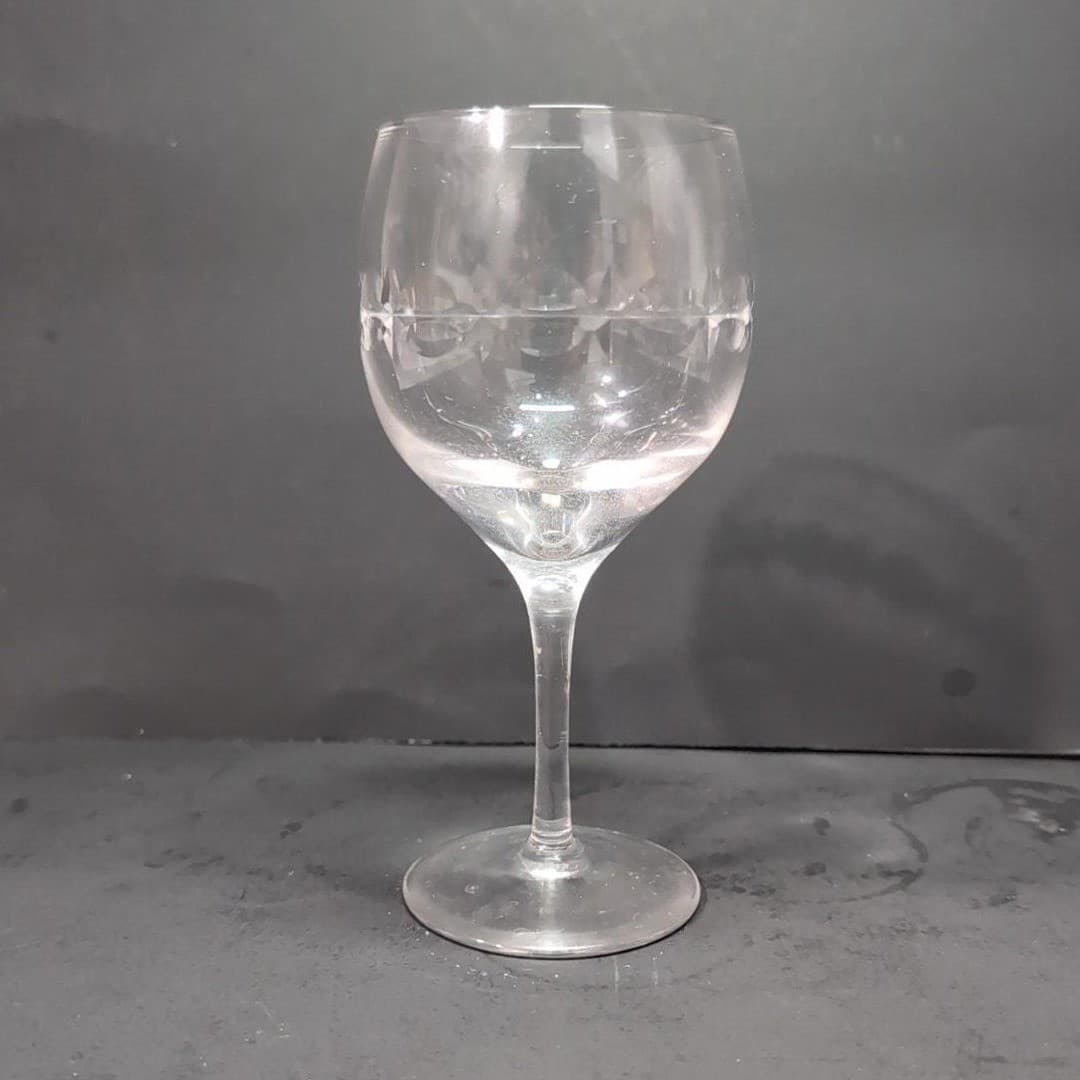 Lenox Candleglow Lead Crystal Wine Goblet, Vintage Replacement 7" Clear Stemware - Thumbnail 4