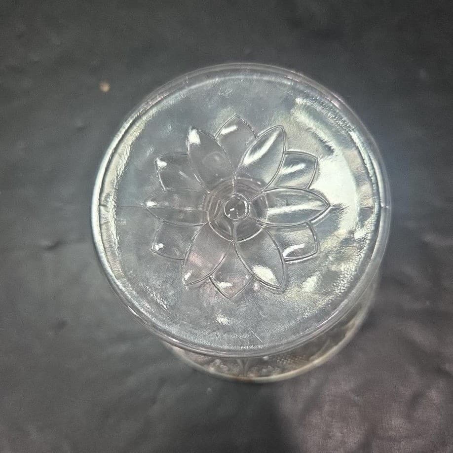 Indiana Glass Sandwich Champagne Coupes, Set of 2, Vintage Knob Stem Bowls - Thumbnail 8