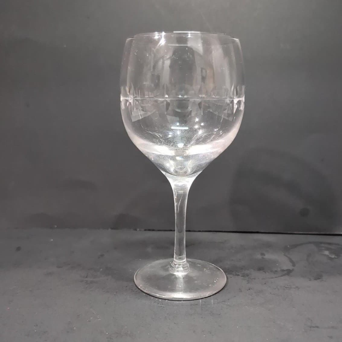 Lenox Candleglow Lead Crystal Wine Goblet, Vintage Replacement 7" Clear Stemware - Thumbnail 2