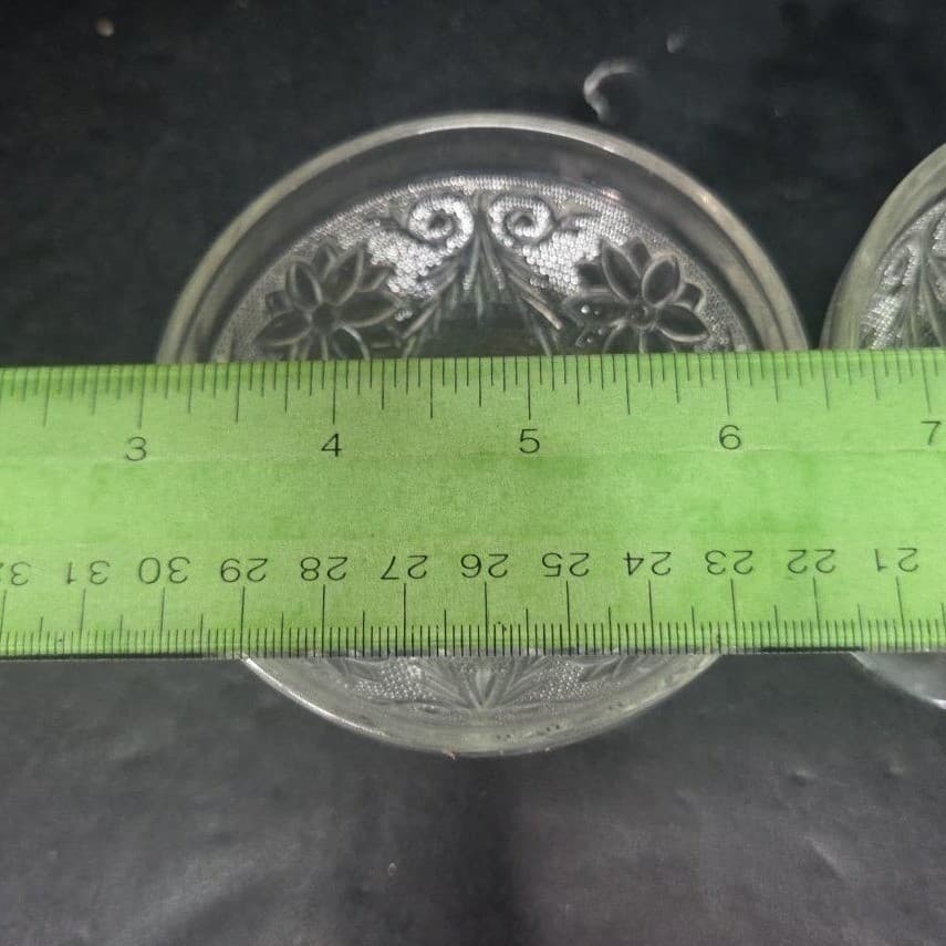 Indiana Glass Sandwich Champagne Coupes, Set of 2, Vintage Knob Stem Bowls - Thumbnail 10