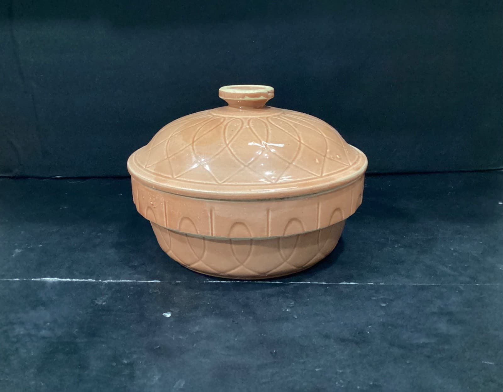 Vintage Oven Ware USA Baker Casserole Dish with Lid #8 Dark Orange Watt * - Thumbnail 7