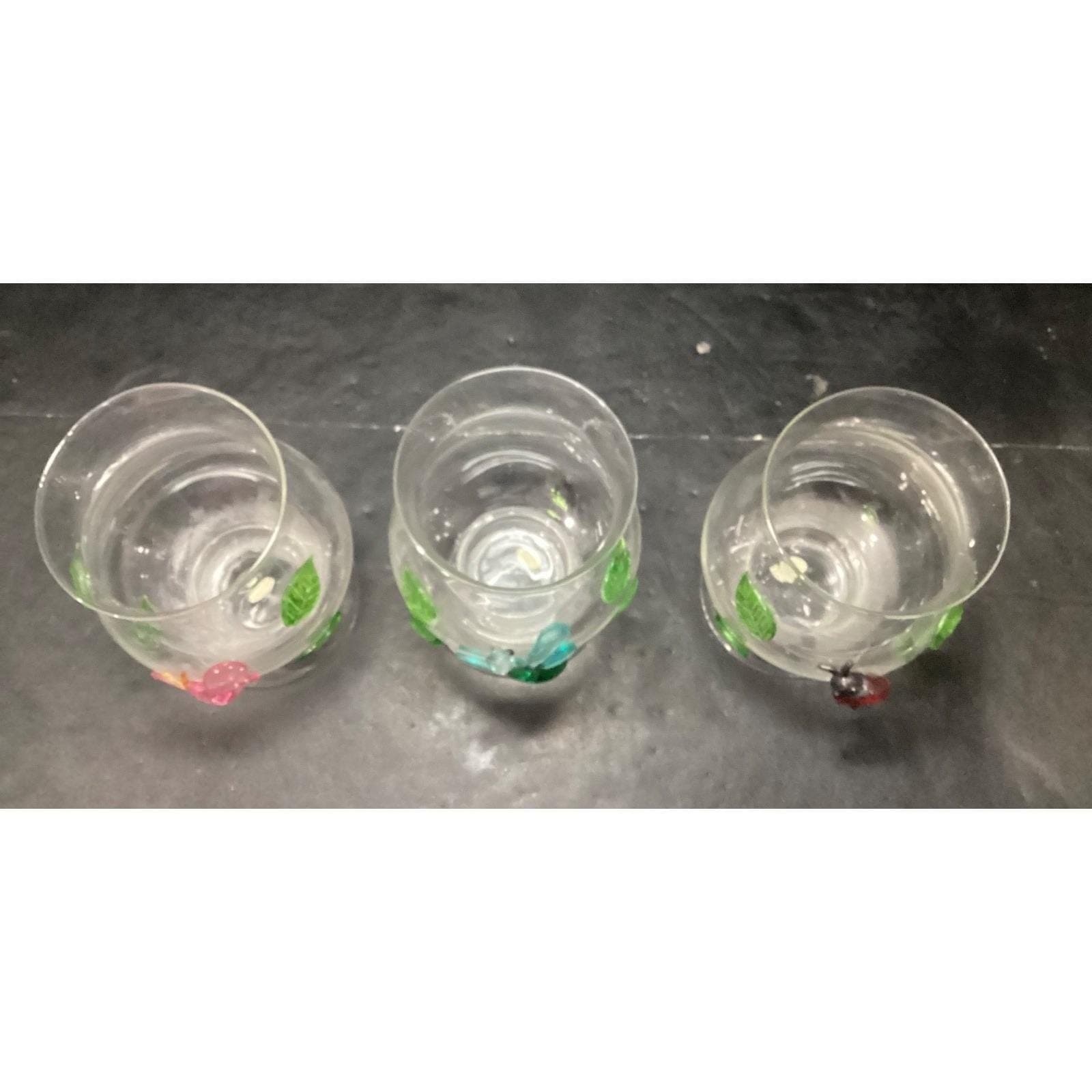 Home Accents Hurricane Lamps, Set of 3 Butterfly Ladybug Dragonfly Design Votive - Thumbnail 10