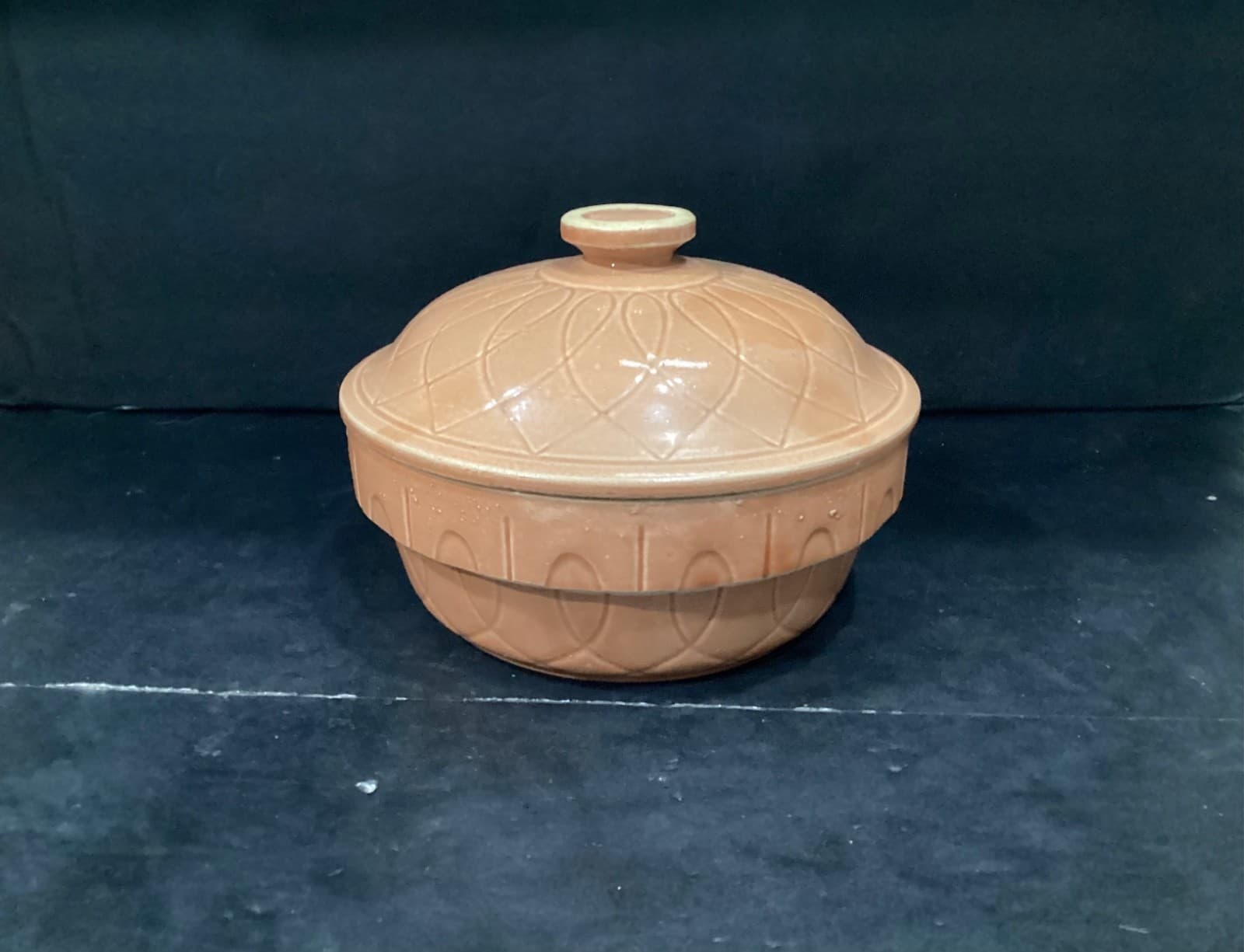 Vintage Oven Ware USA Baker Casserole Dish with Lid #8 Dark Orange Watt * - Thumbnail 8