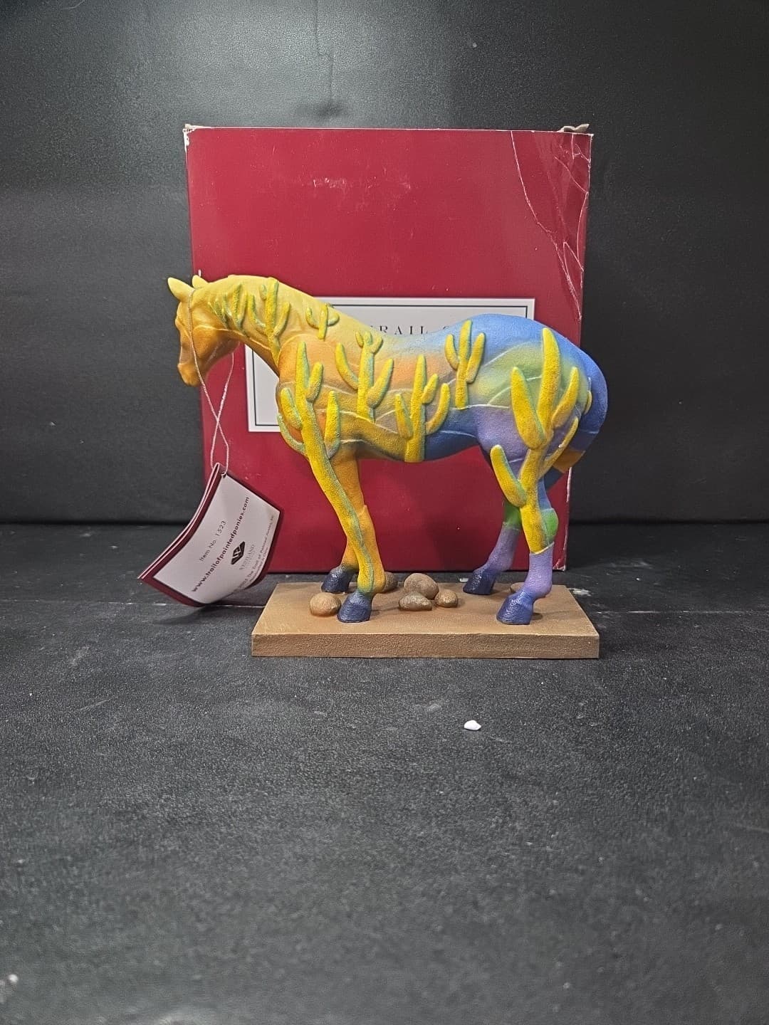 Trail of Painted Ponies Saguaro Stallion Figurine, Westland Giftware #1523, Box - Thumbnail 4