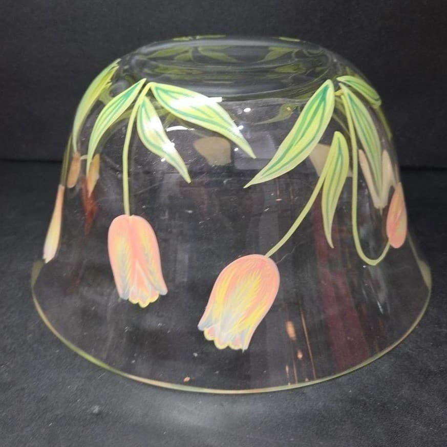 Princess House Cottage Tulip Serving Bowl #6400, Vintage Hand Painted Tableware - Thumbnail 10