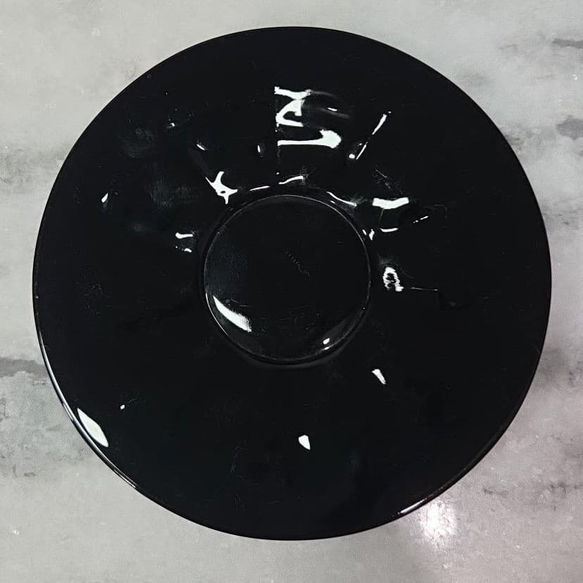 Viking Style Ebony Black Saucers, Set of 4, Classic Formal Dining Tableware - Thumbnail 3