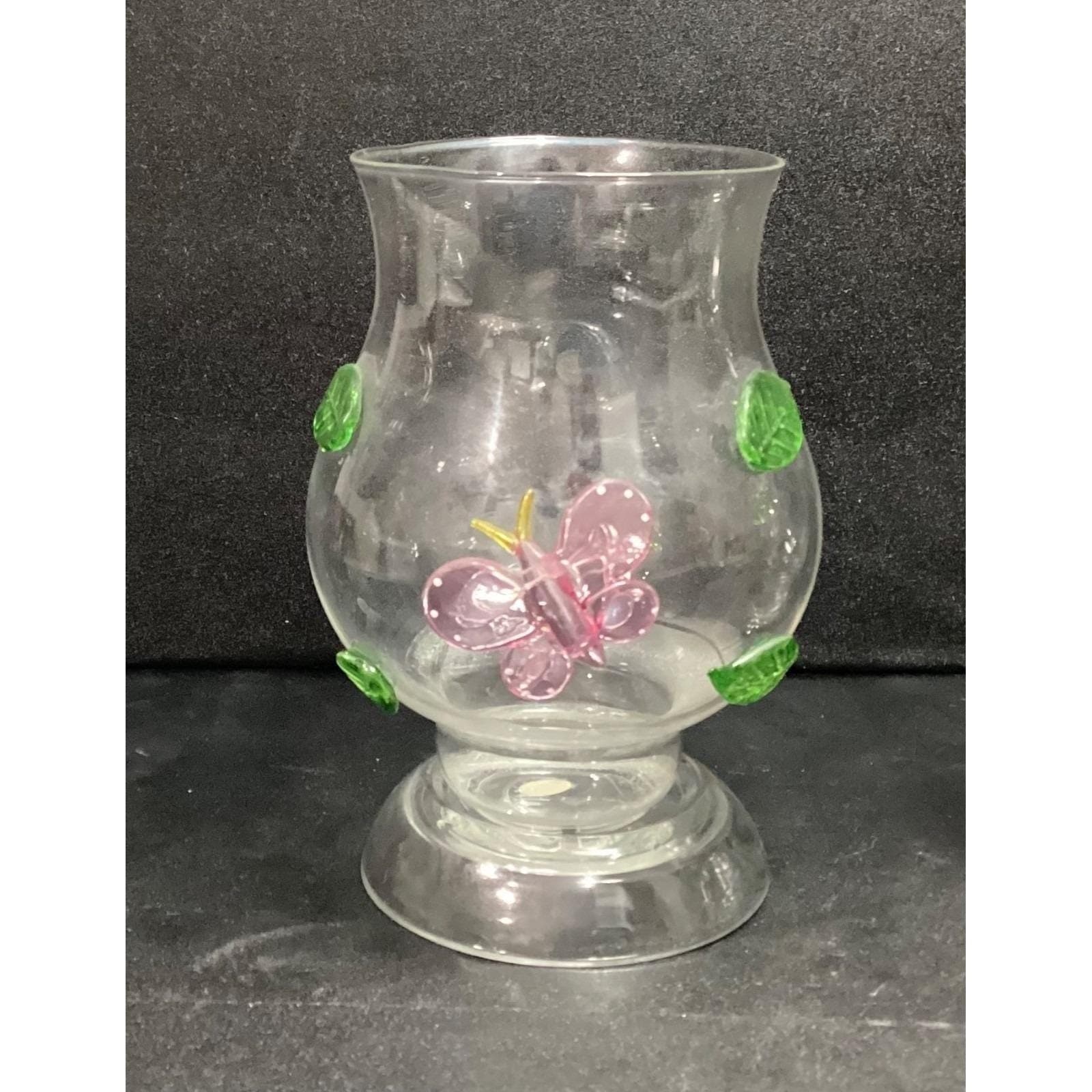 Home Accents Hurricane Lamps, Set of 3 Butterfly Ladybug Dragonfly Design Votive - Thumbnail 8