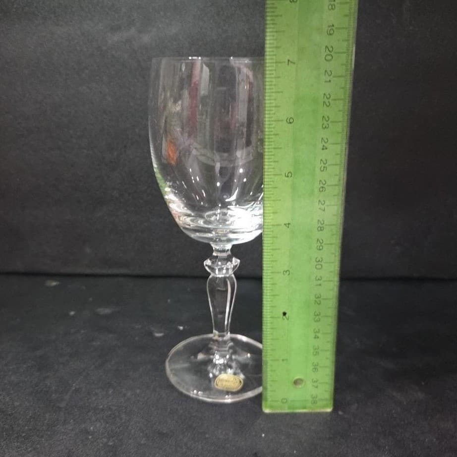 Bohemia Crystalex Ingrid Goblet, Vintage Czech Crystal Stemware, Drinkware - Thumbnail 9