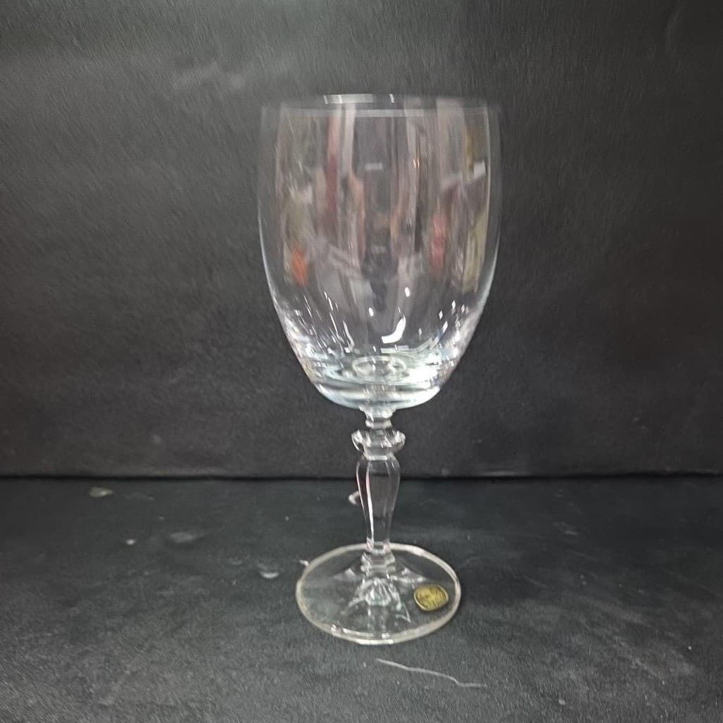 Bohemia Crystalex Ingrid Goblet, Vintage Czech Crystal Stemware, Drinkware - Thumbnail 5