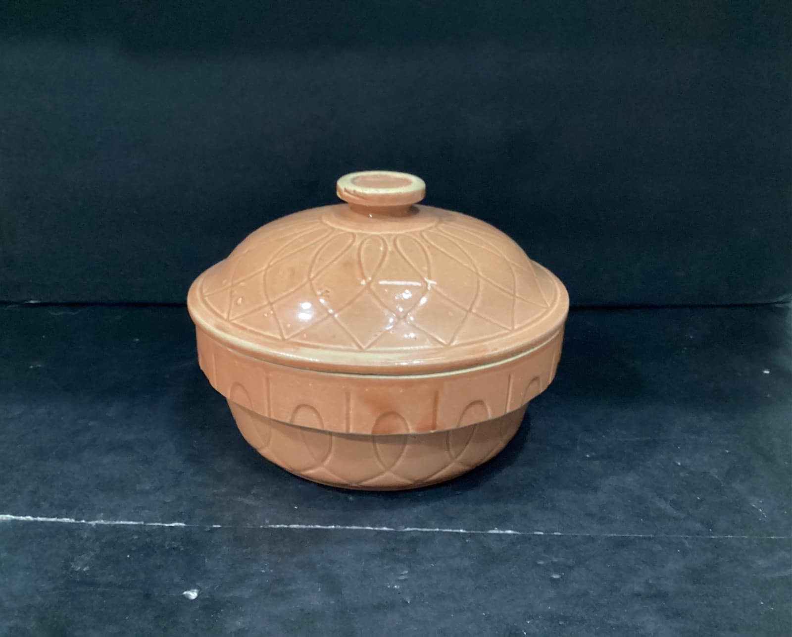 Vintage Oven Ware USA Baker Casserole Dish with Lid #8 Dark Orange Watt * - Thumbnail 10