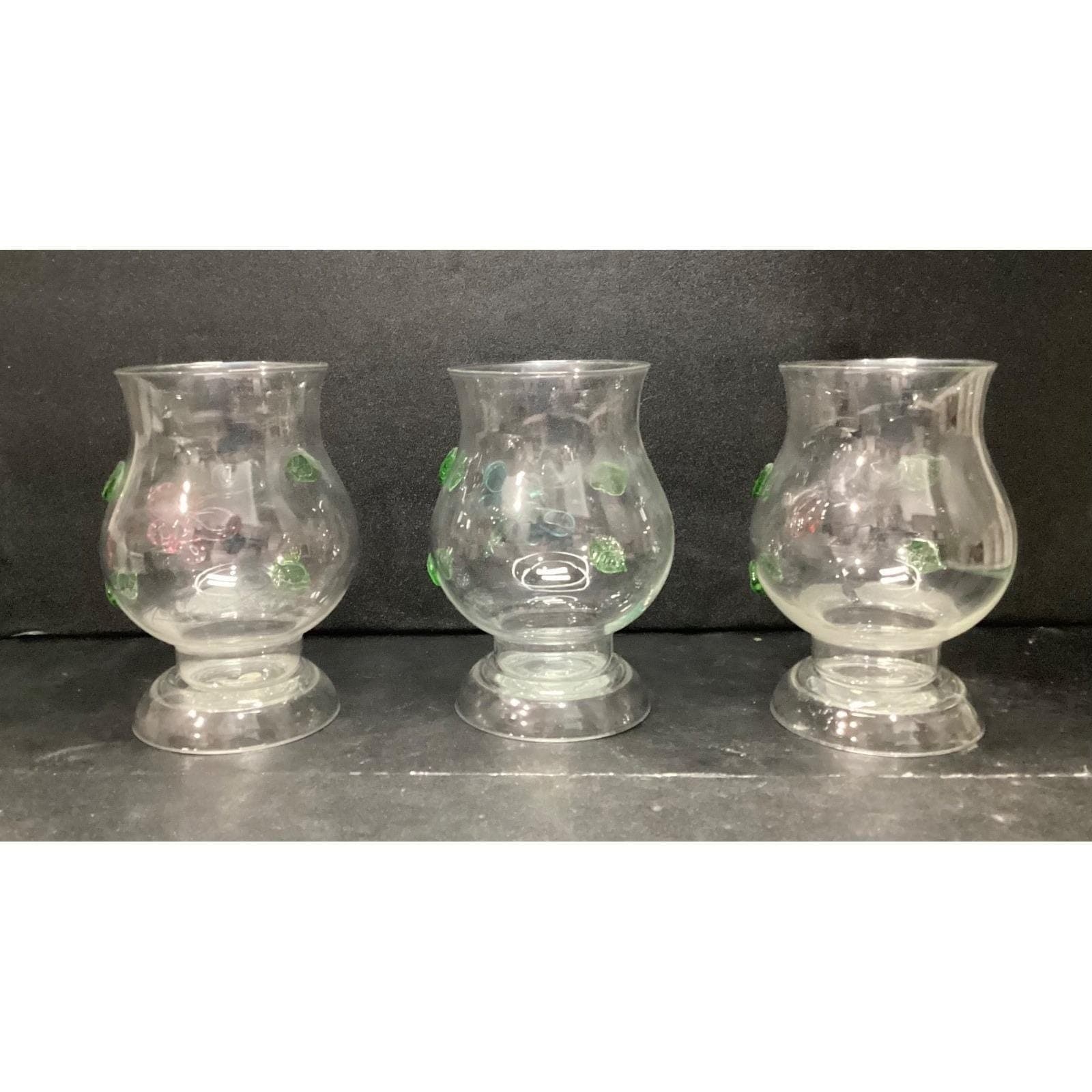 Home Accents Hurricane Lamps, Set of 3 Butterfly Ladybug Dragonfly Design Votive - Thumbnail 5