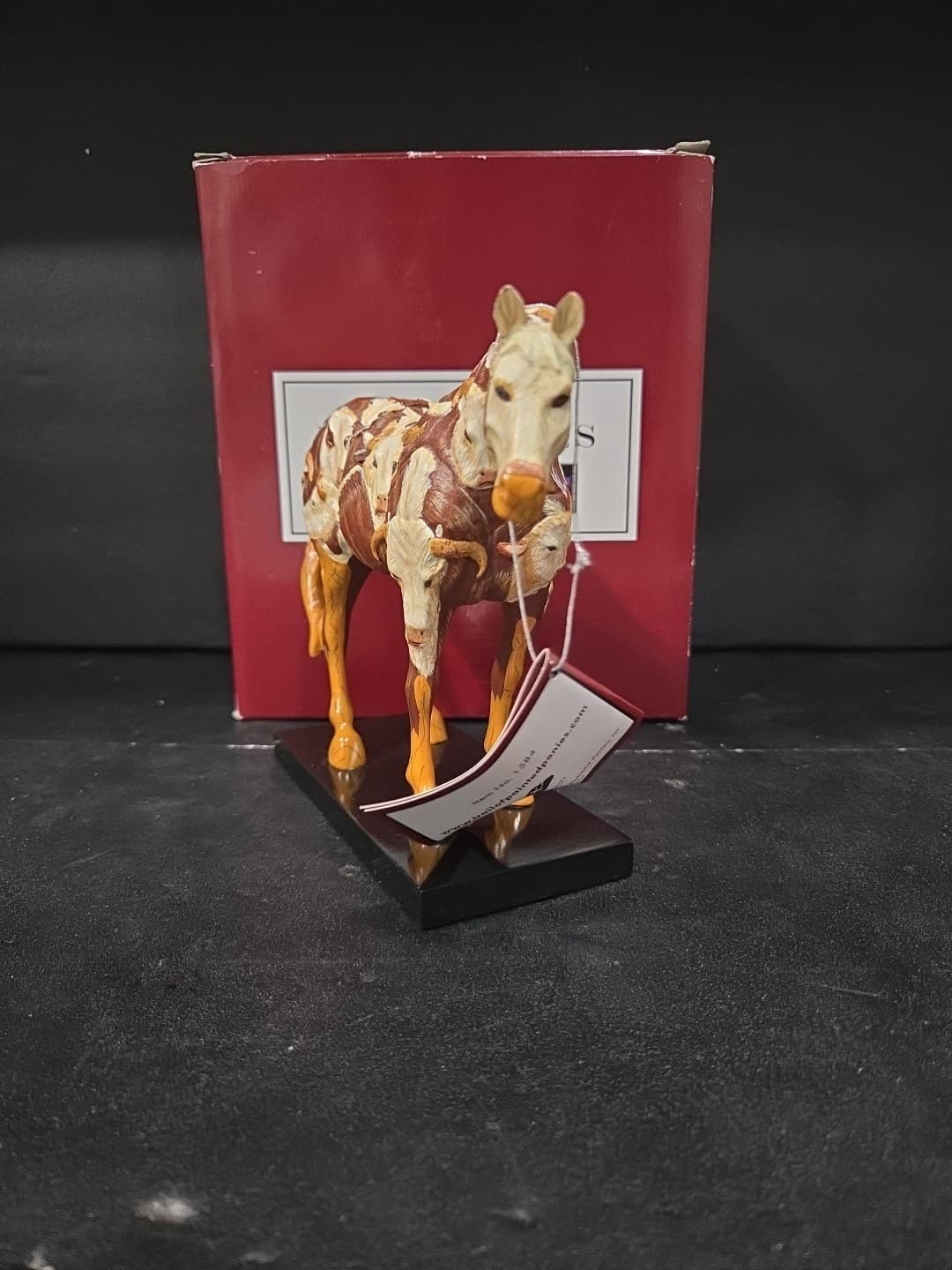 Trail of Painted Ponies CowPony Figurine, Westland Giftware #1584, Box/ Tag - Thumbnail 2