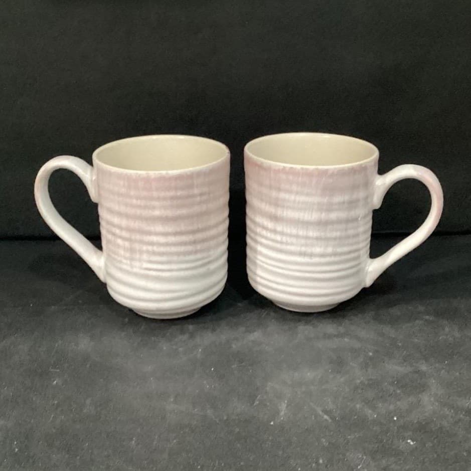 Sheffield Home Coffee Cups, Set of 2, Vintage Inspired Textured Mugs, Drinkware - Thumbnail 9