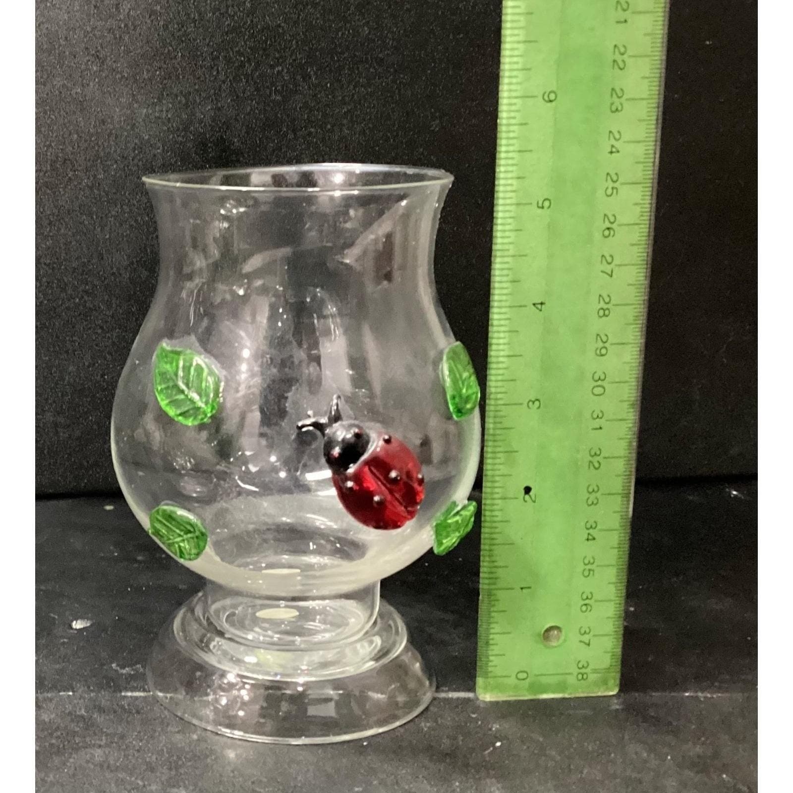 Home Accents Hurricane Lamps, Set of 3 Butterfly Ladybug Dragonfly Design Votive - Thumbnail 12