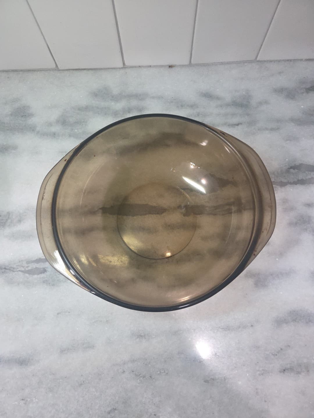 Pyrex Visions 2L Amber Casserole Dish, Amber Glass Cookware #024, Oven Safe Dish - Thumbnail 2