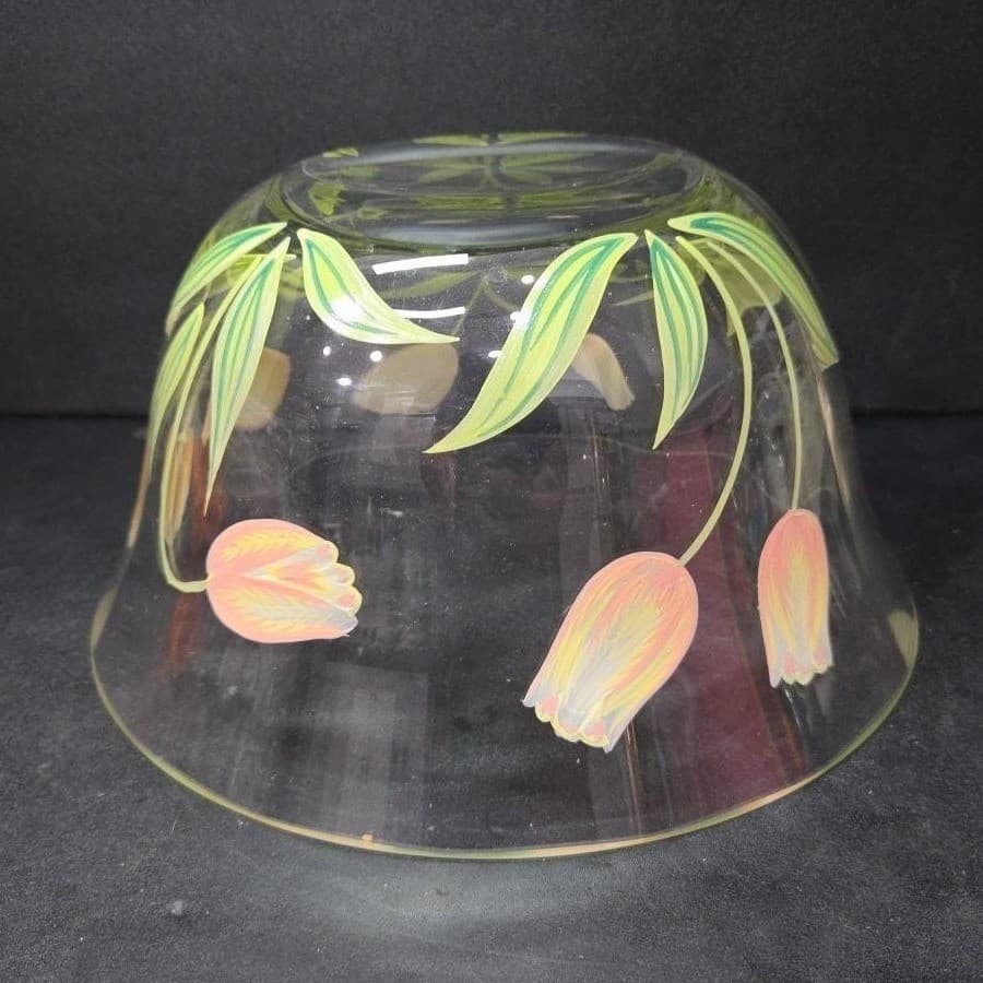 Princess House Cottage Tulip Serving Bowl #6400, Vintage Hand Painted Tableware - Thumbnail 11