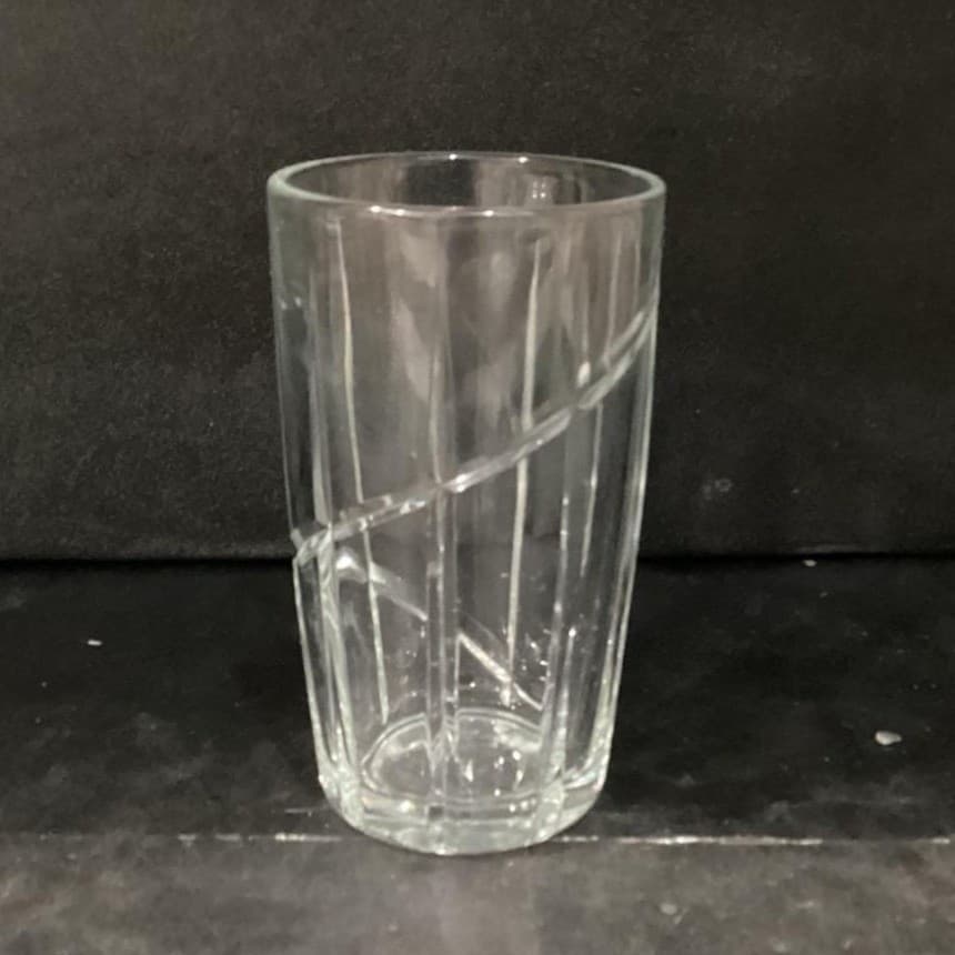 Mikasa Crystal Uptown Highball Glass, Vintage Vertical Swirl Tumbler, Drinkware - Thumbnail 2