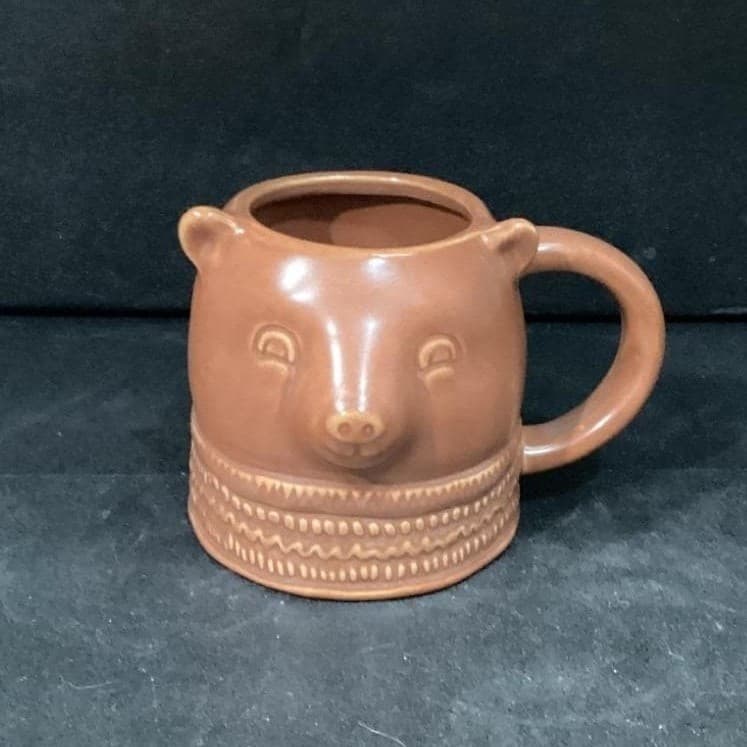 Threshold 3D Brown Bear Coffee Cup, Stoneware Figural Animal Mug, Drinkware - Thumbnail 2