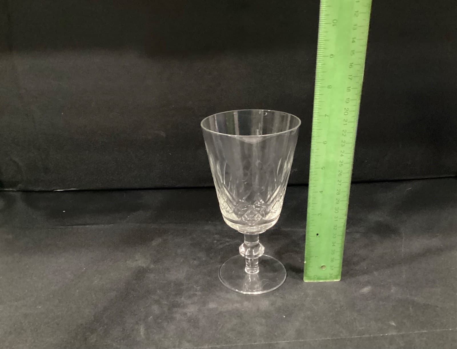 Edinburgh Cut Crystal Water Goblets Wafer Stem Crisscross Set Of 4 Vintage - Thumbnail 5