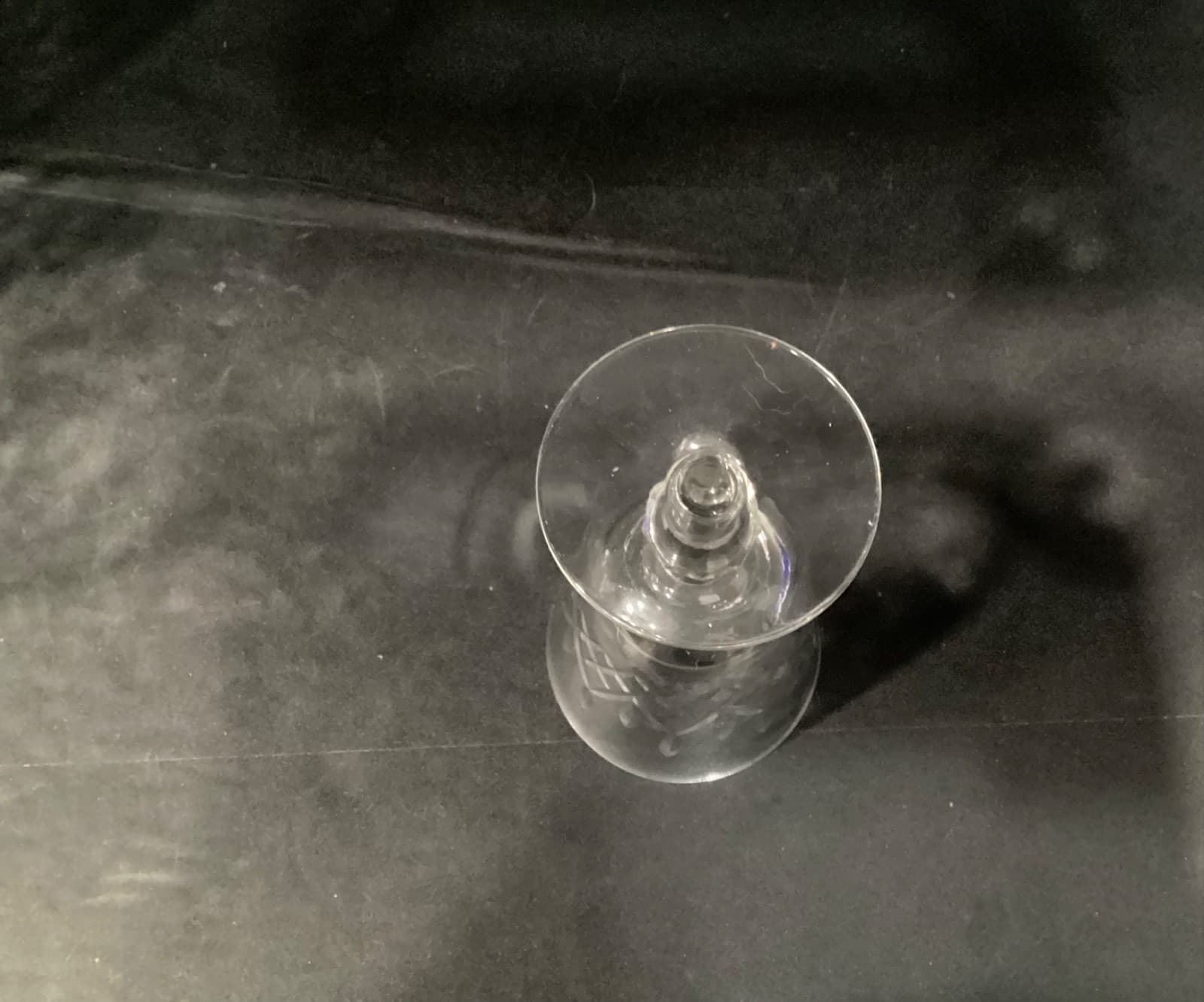 Edinburgh Cut Crystal Water Goblets Wafer Stem Crisscross Set Of 4 Vintage - Thumbnail 4