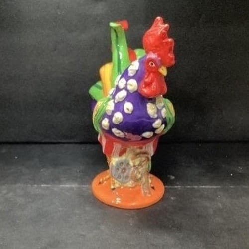 Poultry in Motion "Popcorn Chicken" Sculpture, Westland Giftware, Sharon Neuhaus - Thumbnail 4