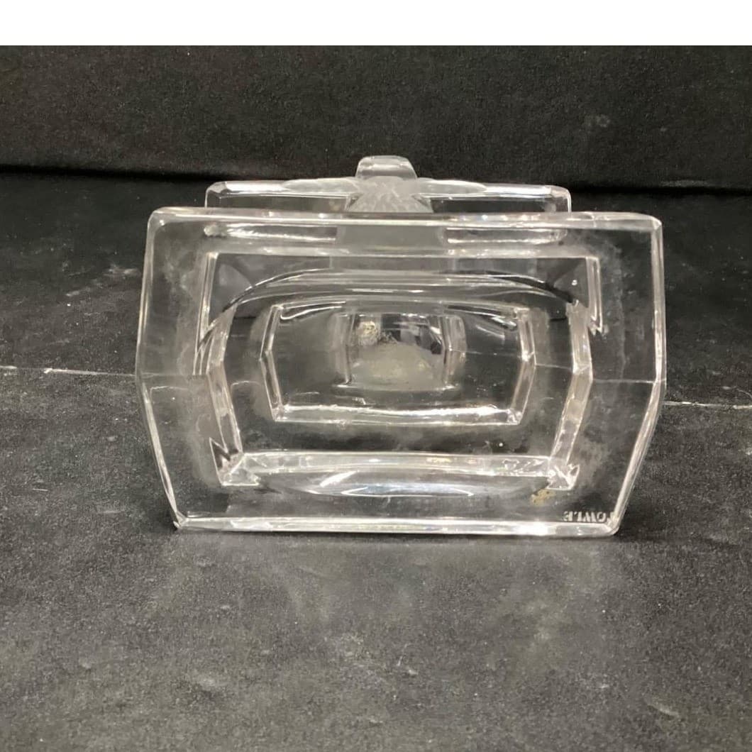 Towle 24% Lead Crystal Cross, Vintage Frosted Angel, Heavy Pedestal Glassware - Thumbnail 9