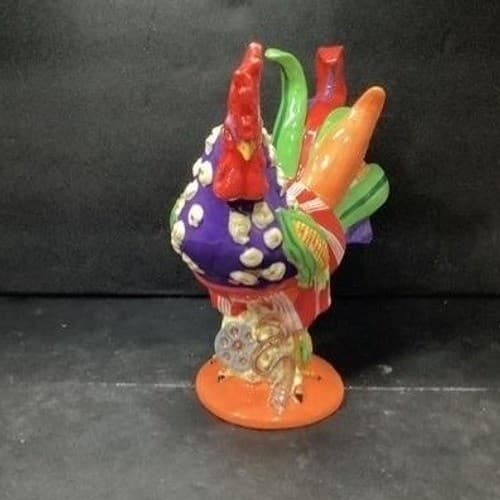 Poultry in Motion "Popcorn Chicken" Sculpture, Westland Giftware, Sharon Neuhaus - Thumbnail 3