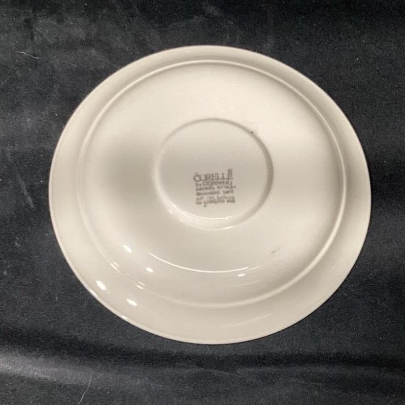 Corelle Coastal Breeze Saucers, Set of 4, Vintage Blue Rim Dishes, Tableware - Thumbnail 4
