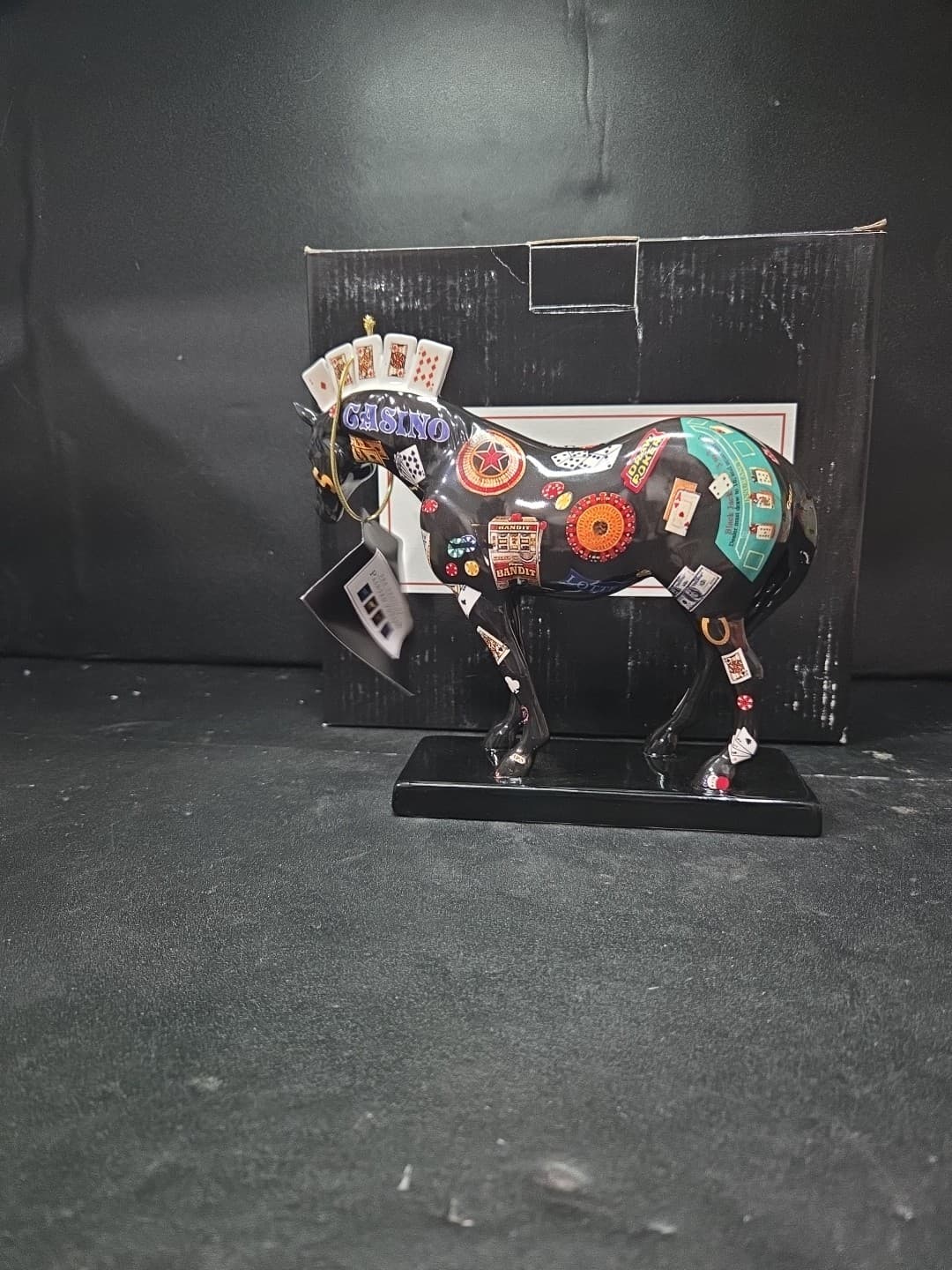 Trail of Painted Ponies Five Card Stud Figurine, 1st Edition #1459, 1E/4654, Box - Thumbnail 6