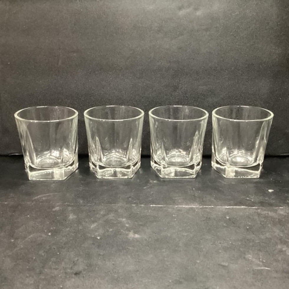 Libbey Duratuff Old Fashioned Glasses, Set of 4, Vintage Clear Drinkware Barware - Thumbnail 2