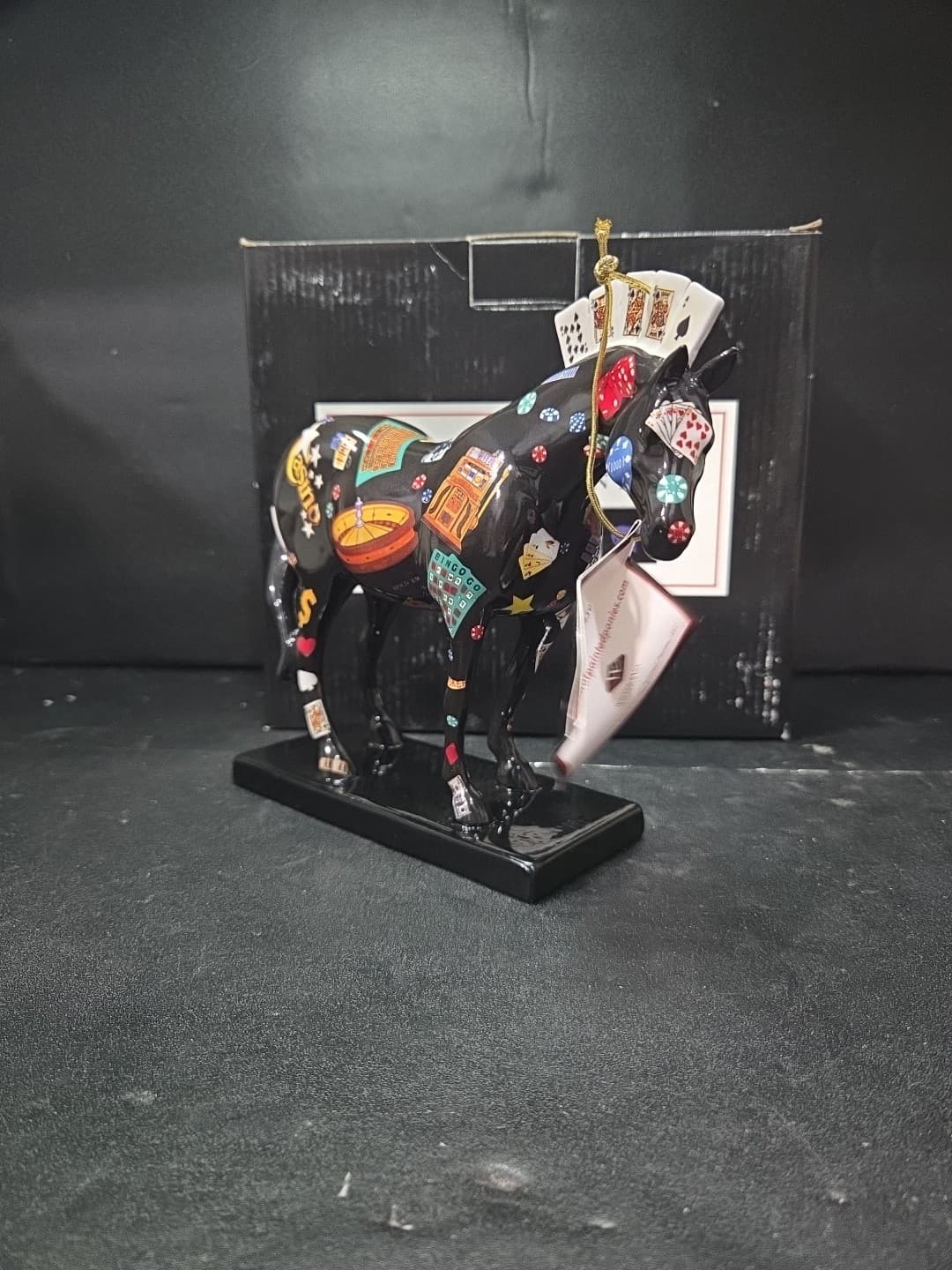 Trail of Painted Ponies Five Card Stud Figurine, 1st Edition #1459, 1E/4654, Box - Thumbnail 3