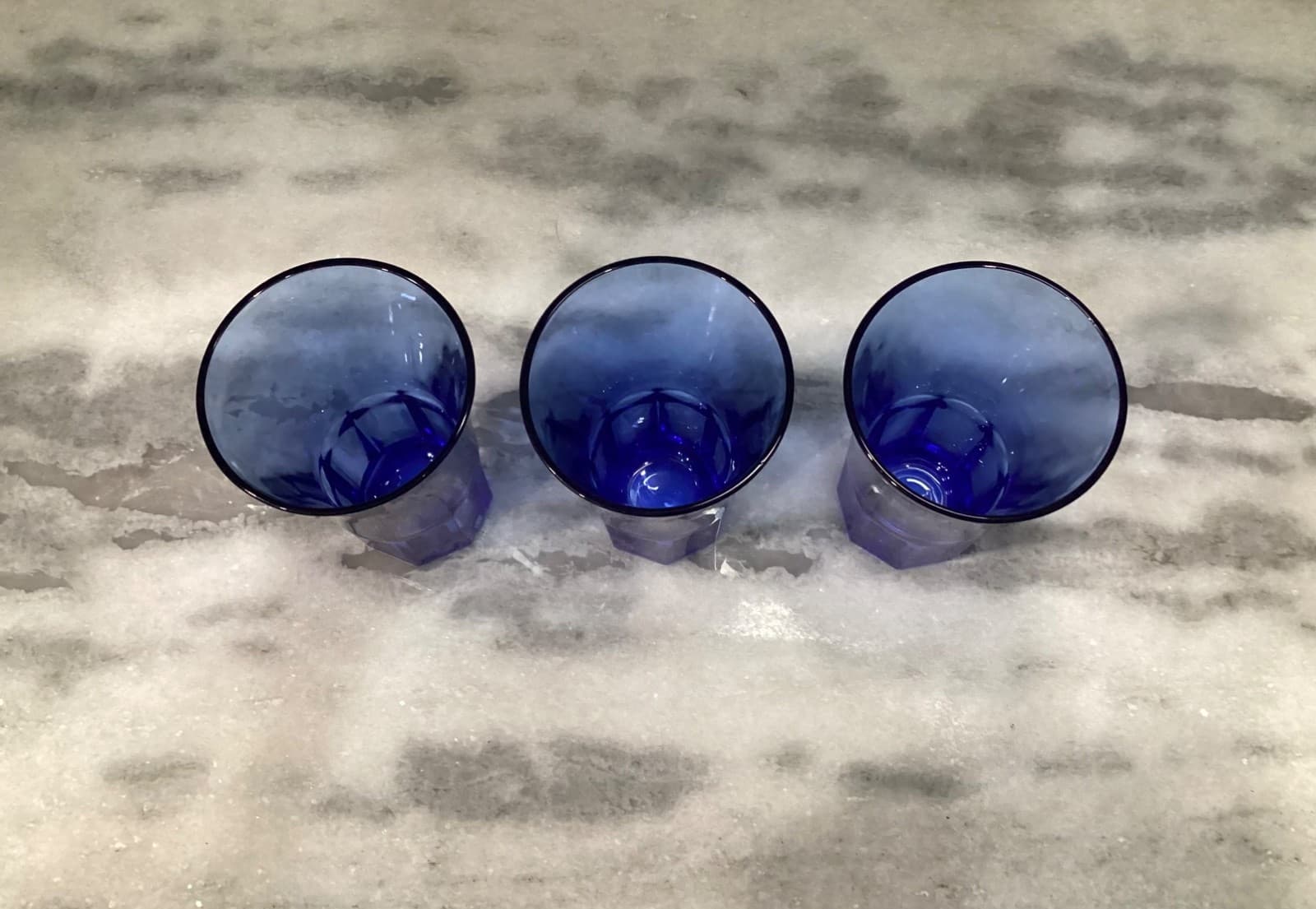Libbey Gibraltar Cafe Antique Blue 6" Tall 15 Oz Cooler Tumbler Glasses Set of 3 - Thumbnail 3