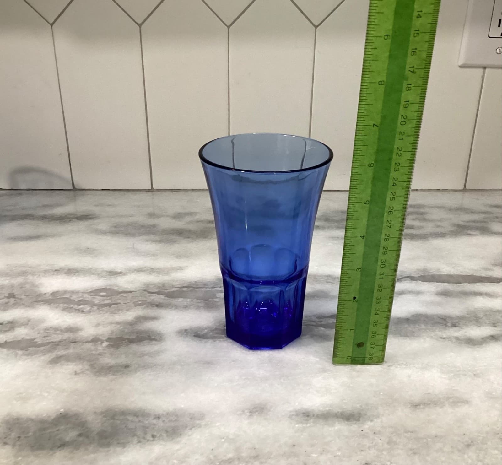 Libbey Gibraltar Cafe Antique Blue 6" Tall 15 Oz Cooler Tumbler Glasses Set of 3 - Thumbnail 5