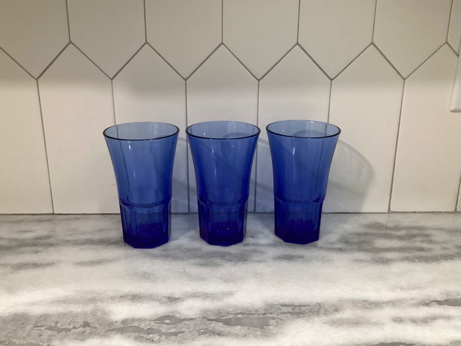 Libbey Gibraltar Cafe Antique Blue 6" Tall 15 Oz Cooler Tumbler Glasses Set of 3 - Thumbnail 10