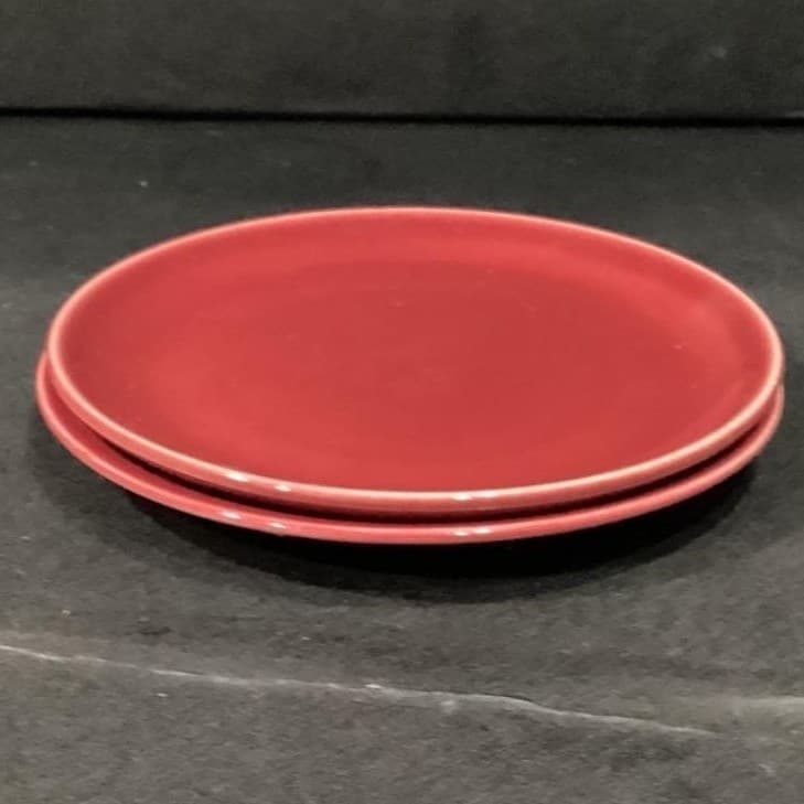 Universal Ballerina Burgundy Ceramic Bread Plates 6 in Set of 2 - Thumbnail 10