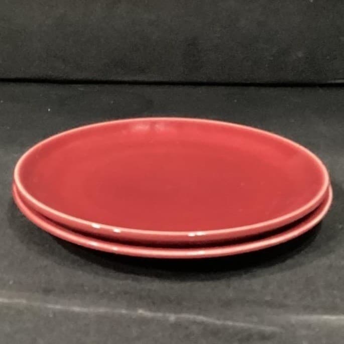 Universal Ballerina Burgundy Ceramic Bread Plates 6 in Set of 2 - Thumbnail 9