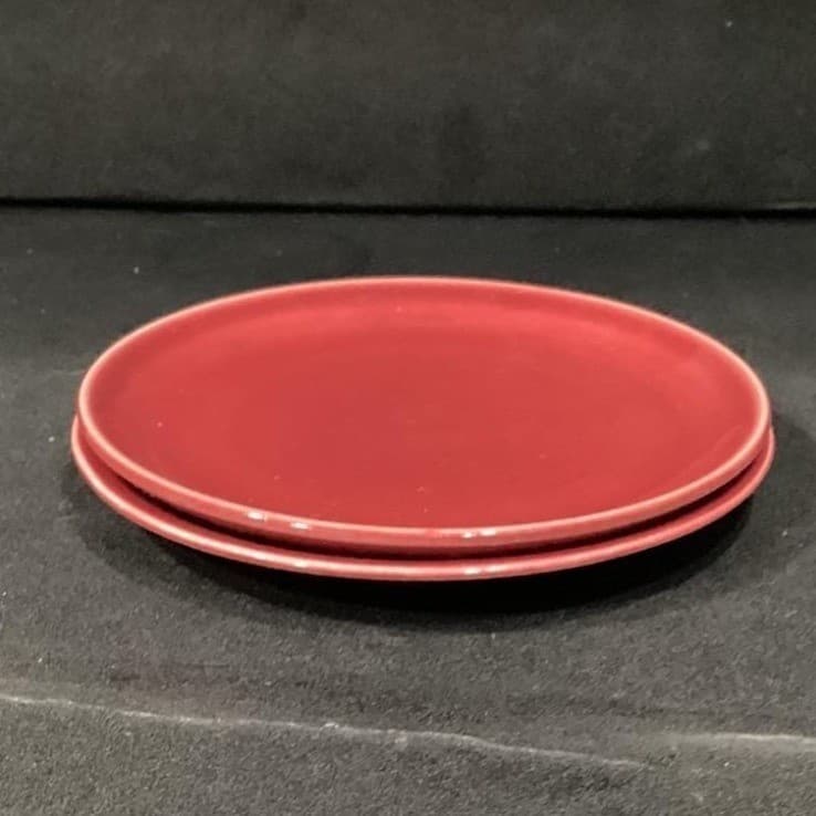 Universal Ballerina Burgundy Ceramic Bread Plates 6 in Set of 2 - Thumbnail 8