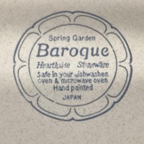 Set 4 Vintage Hearthside Stoneware Baroque Spring Garden Floral Dinner Plates - Thumbnail 5