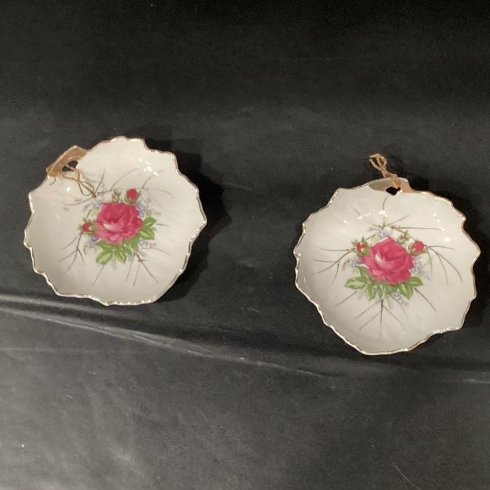Vintage Leaf Shaped Trinket Dishes Stamped Badcock Furniture Made-Japan 1960 - Thumbnail 5