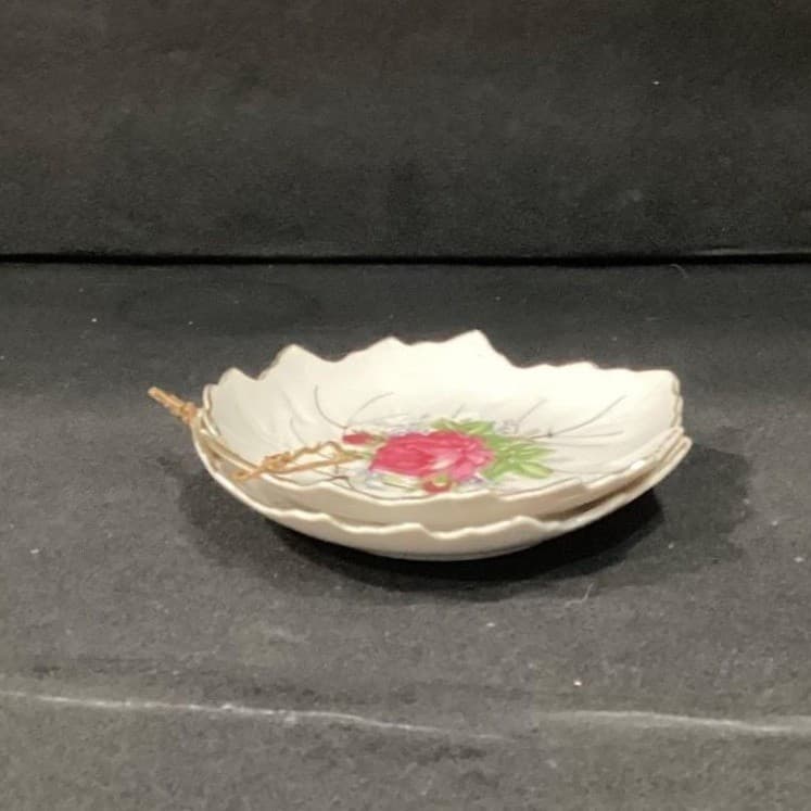 Vintage Leaf Shaped Trinket Dishes Stamped Badcock Furniture Made-Japan 1960 - Thumbnail 12