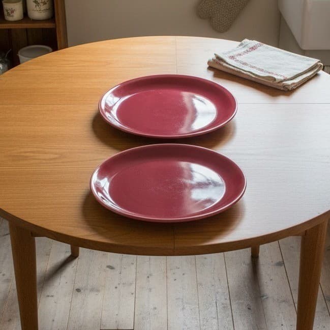 Universal Ballerina Burgundy Ceramic Bread Plates 6 in Set of 2
