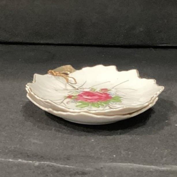 Vintage Leaf Shaped Trinket Dishes Stamped Badcock Furniture Made-Japan 1960 - Thumbnail 11